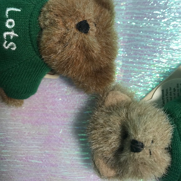 RETIRED Boyds Bears Good Luck & Lots of Luck Mini Message Teddy Bears approx 4” - Picture 10 of 12